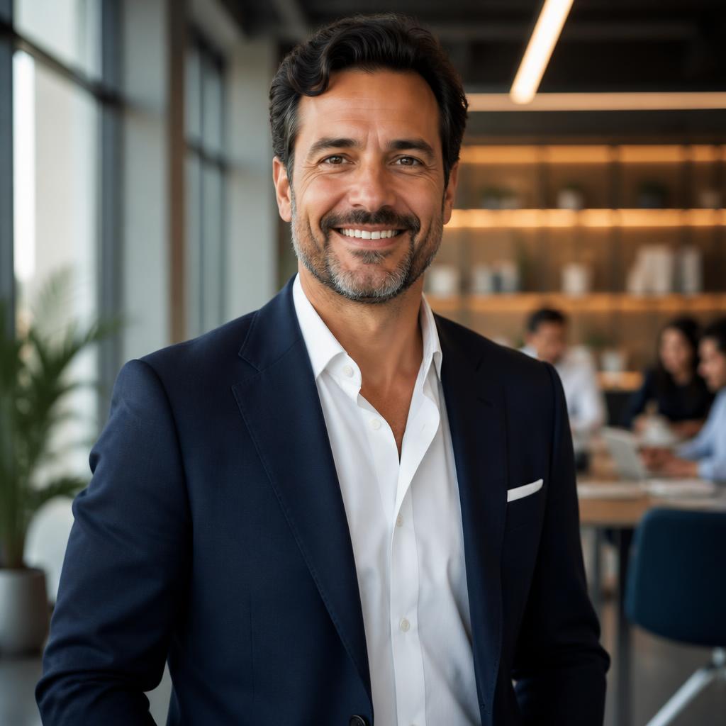 Empresário confiante e realizado após aplicar o Método SIS